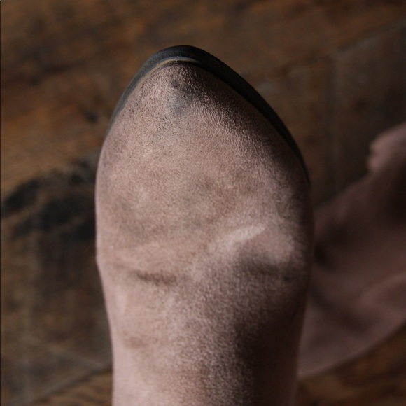 Candie's | brown suede heeled fringe ankle booties - Picture 6 of 6